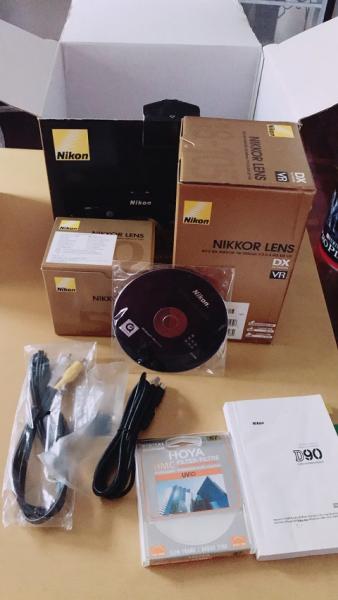 ขาย Nikon D90 + 18-105 VR Kit + 50 mm F1.8 อุปกรณ์ครบกล่อง พร้อมกระเป๋ากล้อง