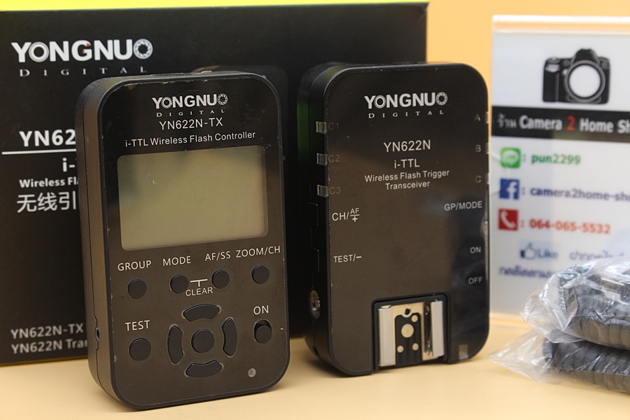 ขาย YONGNUO YN622N-TX KIT Wireless E-TTL Trigger with LED Screen For Nikon สภาพยังสวย จอติดฟิล์ม ใช้งานได้ปกติ อุปกรณ์ครบกล่อง  อุปกรณ์และรายละเอียดของสินค