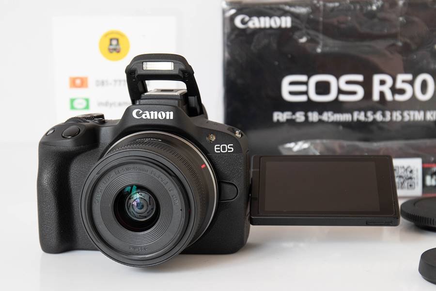 Canon EOS R50 พร้อมเลนส์ RF-S18-45mm f/4.5-6.3 IS STM เครื่องศูนย์ อายุ 1เดือน สภาพใหม่