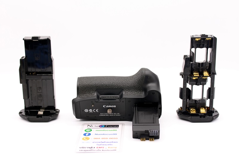 แบตเตอรี่กริ๊ปแท้ CANON BG-E8 for Canon 550D 600D 650D 700D สภาพสวย ใช้งานได้ปกติ พร้อมรางแบต รางถ่าน