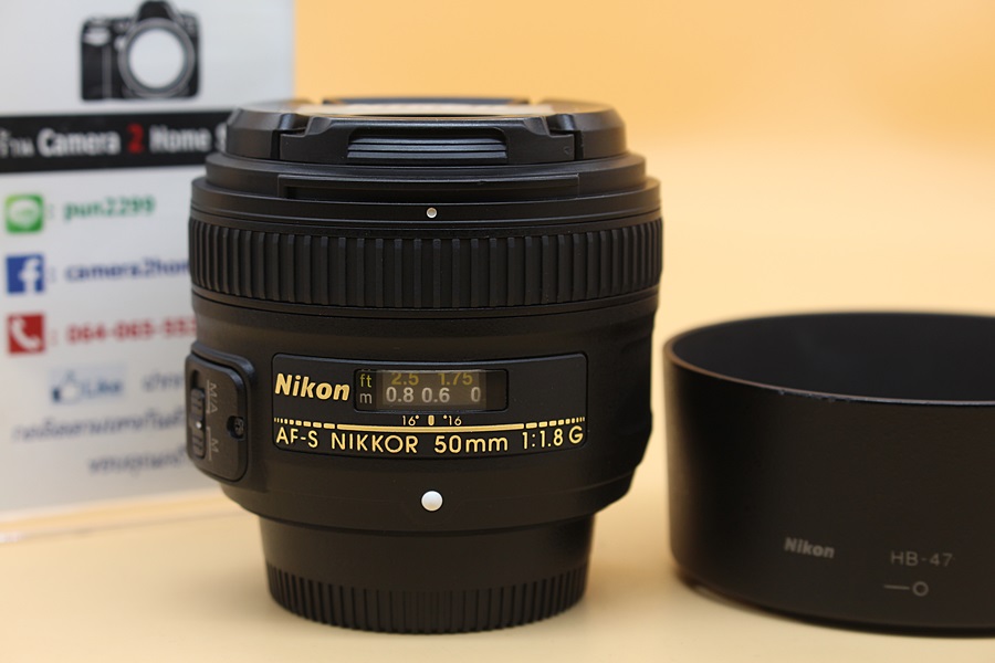 ขาย Lens Nikon AF-S 50mm F1.8G สภาพสวย อดีตร้าน ไร้ฝ้า รา พร้อม Hood  อุปกรณ์และรายละเอียดของสินค้า 1.Lens Nikon AF-S 50mm F1.8G 2.Hood 3.ฝาปิดเลนส์ หน้า-ห