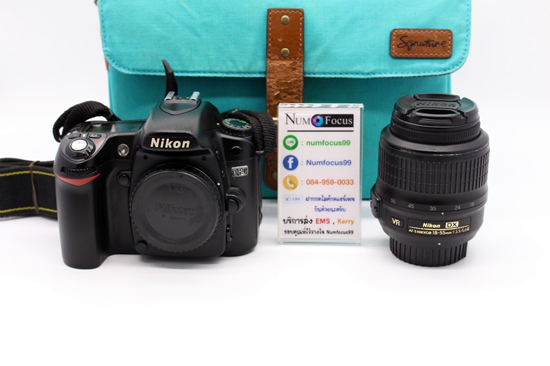 NIKON D80 เลนส์ 18-55mm VR เมนูภาษาอังกฤษ จอไม่ดำ ใช้งานได้ปกติ อุปกรณ์พร้อมกระเป๋า