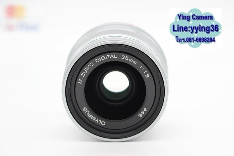 ขาย Lens Olympus M.ZUIKO DIGITAL 25mm F1.8(สีเงิน) สภาพสวยใหม่ ไม่มีฝ้า รา  มีประกันศูนย์ถึง 21-10-21 อุปกรณ์ครบกล่อง