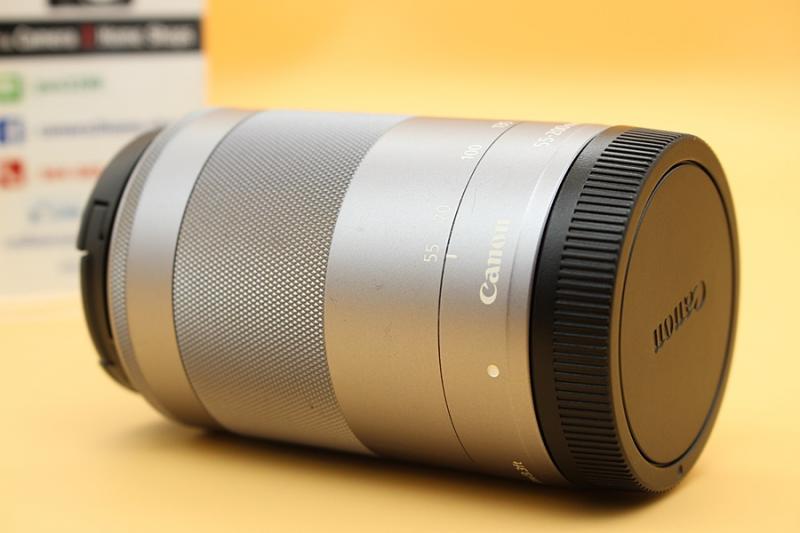 ขาย Lens Canon EF-M 55-200mm F4-6.3 IS STM สีเงิน อดีตประกันศูนย์ สภาพมีรอยจากการใช้งาน ไม่เคยตก หล่น หรือกระแทกใดๆ ตัวหนังสือคมชัด ไร้ฝ้า รา พร้อมใช้งาน  