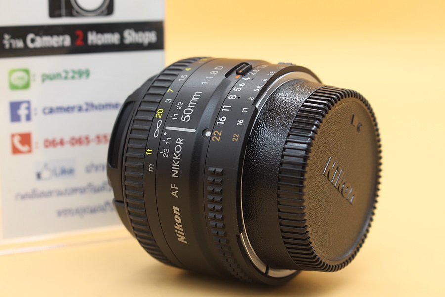 ขาย Lens Nikon AF 50mm f1.8D สภาพสวยใหม่ ไร้ฝ้า รา ออโต้โฟกัสปกติ ตัวหนังสือคมชัด  อุปกรณ์และรายละเอียดของสินค้า 1.Lens Nikon AF 50mm f1.8D 2.ฝาปิดเลนส์ หน