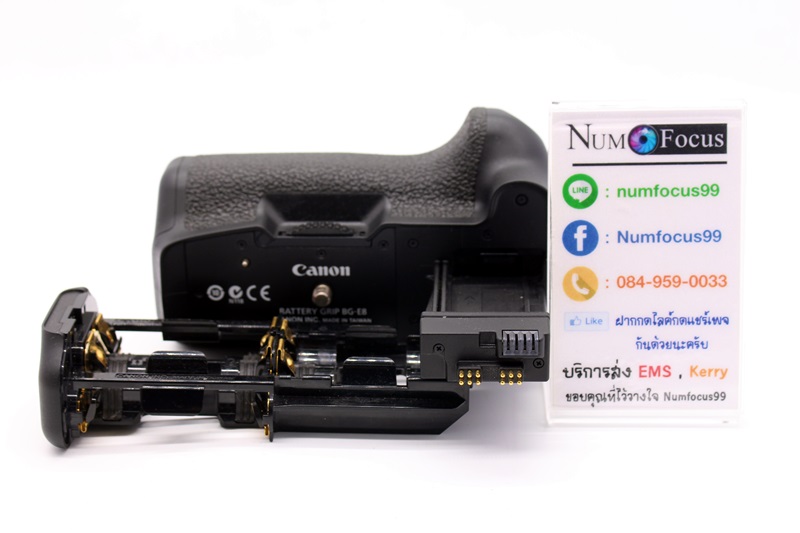 แบตเตอรี่กริ๊ปแท้ CANON BG-E8 for Canon 550D 600D 650D 700D สภาพสวย ใช้งานได้ปกติ พร้อมรางแบต รางถ่าน