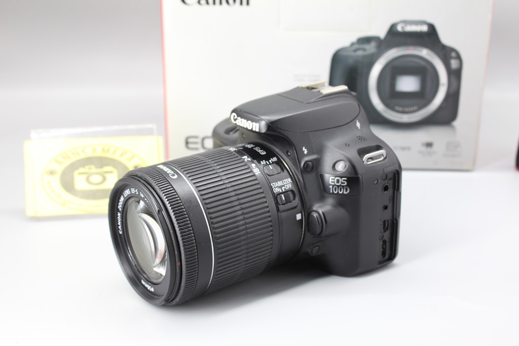 ขาย Canon 100D+เลนส์ 18-55 mm STM สภาพดี ใช้งานปกติ ทุกฟังชั่น เมนูภาษาไทย