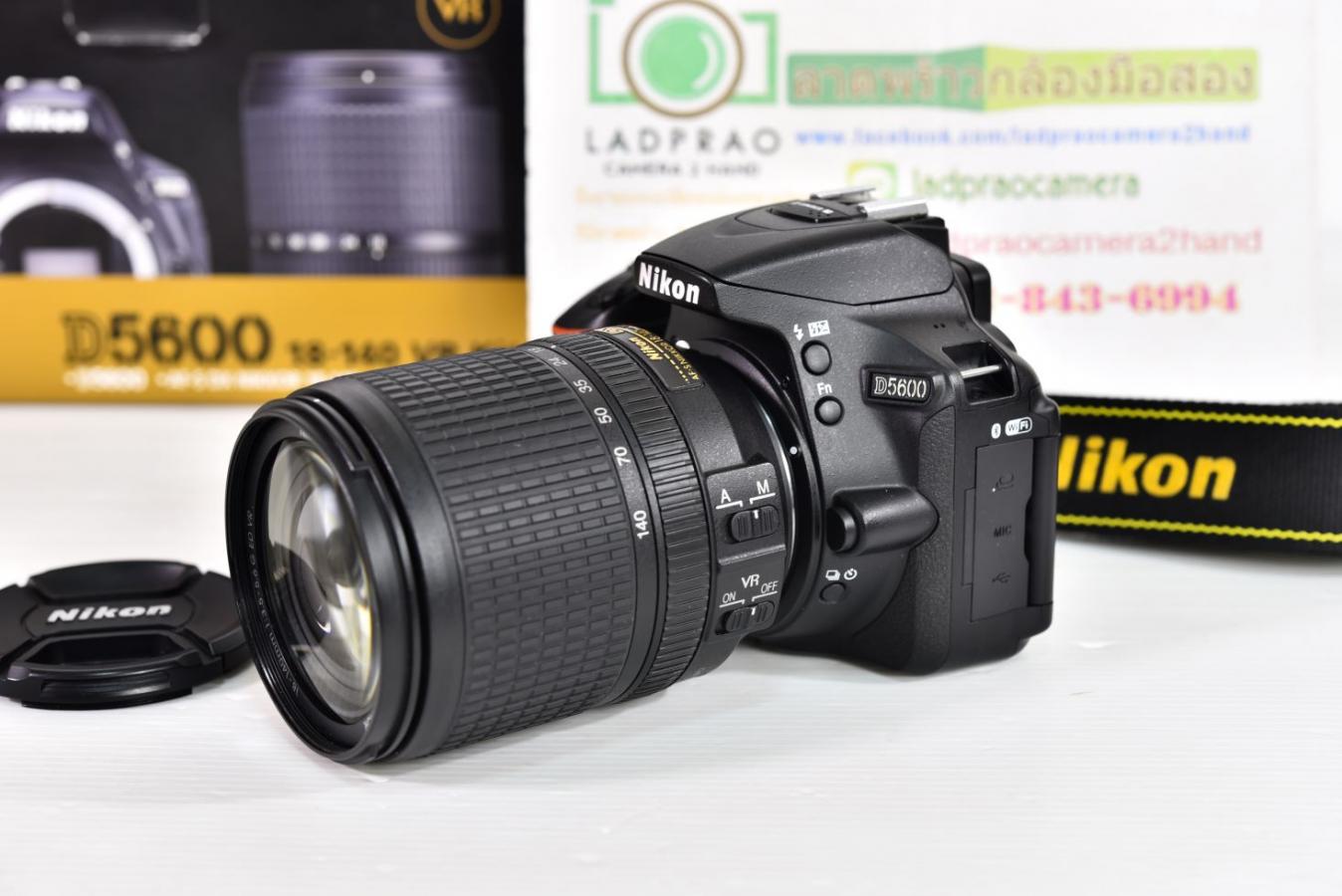 Hot!!ชุดใหญ่ Nikon D5600 Lens18-140 ชัตเตอร์ 5,179 ครั้งน้อยสุดๆ เครื่องศูนย์ไทย ของครบจบที่เดียว ปกติดีทุกอย่าง