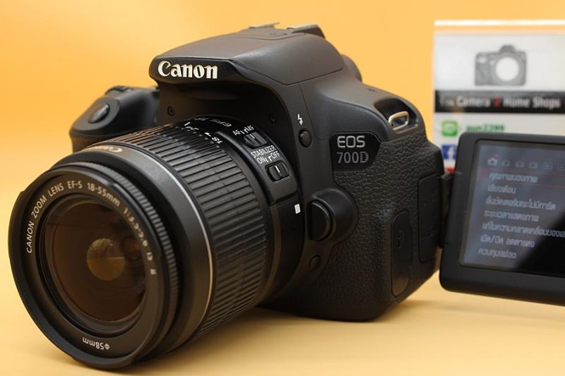 ขาย Canon EOS 700D + Lens 18-55mm is ii สภาพสวย อดีตประกันศูนย์ ชัตเตอร์ 43,XXXรูป เมนูไทย จอติดฟิล์มแล้ว จอปรับหมุนได้ ใช้งานปกติทุกฟังก์ชั่น อุปกรณ์พร้อม