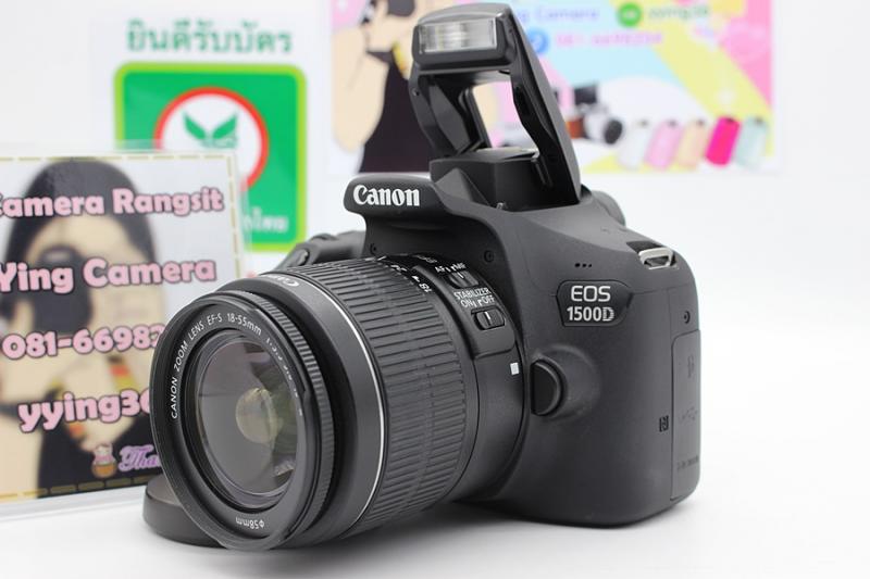 ขาย Canon EOS 1500D + 18-55mm IS STM สภาพสวยใหม่ มีประกันศูนย์ถุง 16-02-20 เมนูไทย มีWiFi/NFC/บลูทูธ ในตัว อุปกรณ์ครบกล่อง จอติลฟิล์มแล้ว
