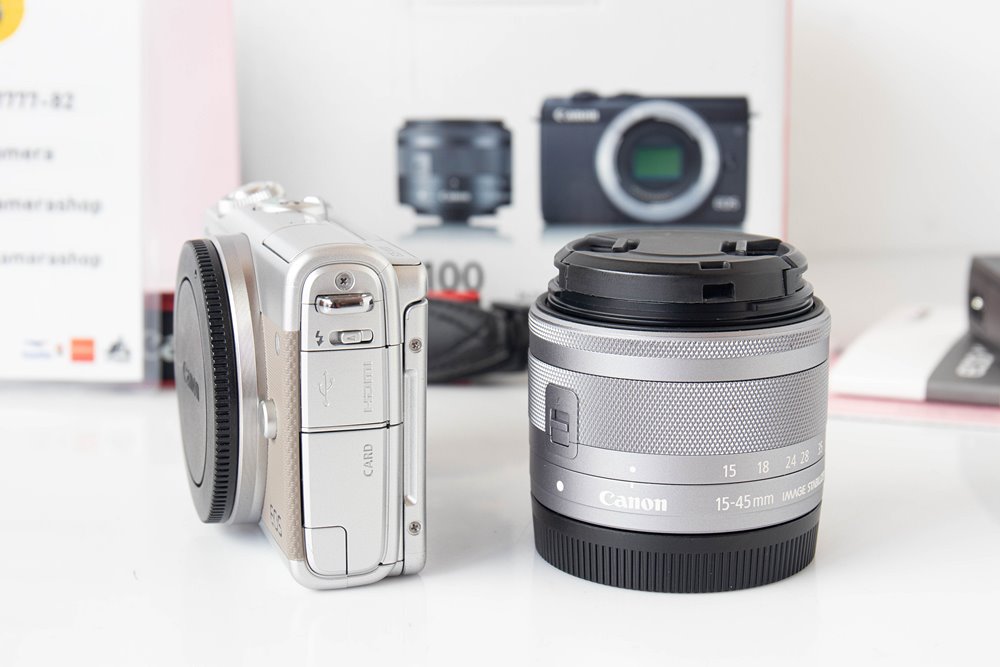 Canon EOS M100+EF-M15-45mm เครื่องศูนย์ สภาพสวย