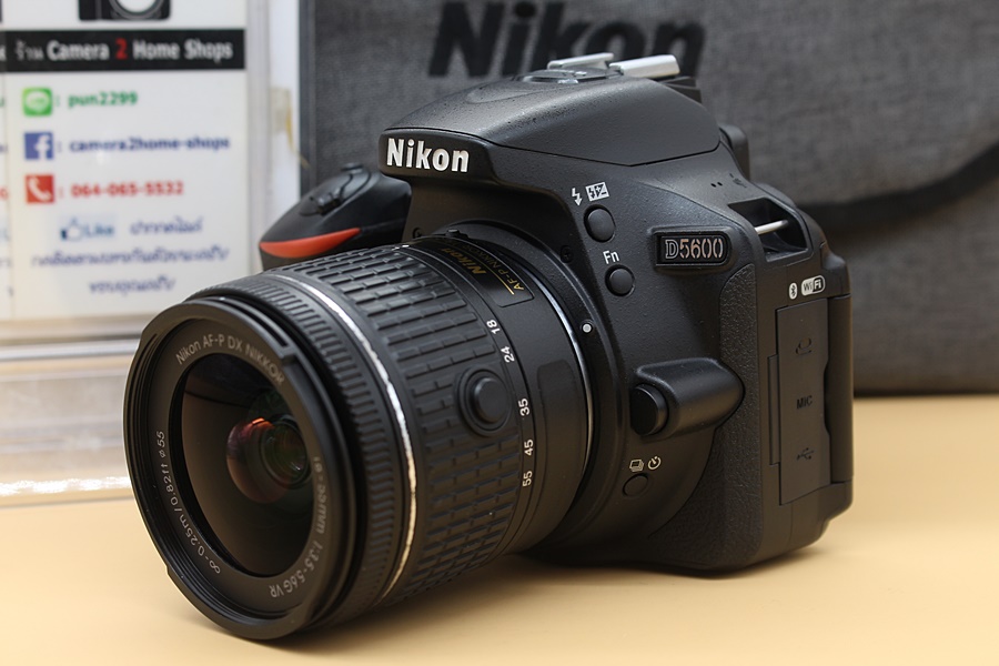 ขาย Nikon D5600 + lens 18-55mm VR อดีตประกันร้าน สภาพสวย เมนูไทย ชัตเตอร์5,XXX อุปกรณ์ครบ จอติดฟิล์มแล้ว   อุปกรณ์และรายละเอียดของสินค้า 1.Body Nikon D5600