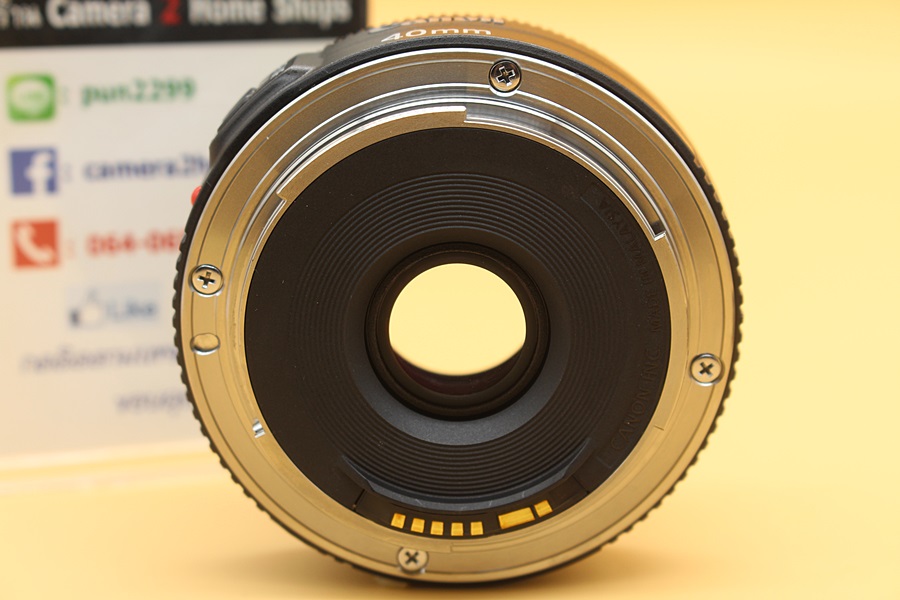 ขาย Lens Canon EF 40mm f/2.8 STM สภาพสวย อดีตร้าน ไร้ฝ้า รา ตัวหนังสือคมชัด แถมFilter Canon   อุปกรณ์และรายละเอียดของสินค้า 1.Lens Canon EF 40mm f/2.8 STM 