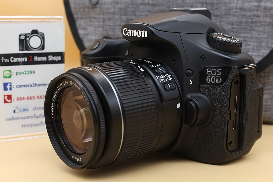 ขาย Canon EOS 60D + lens 18-55mm IS II ใช้งานได้ปกติเต็มระบบ เมนูไทย ชัตเตอร์ 33,XXX อุปกรณ์พร้อมกระเป๋า  อุปกรณ์และรายละเอียดของสินค้า 1.Body Canon EOS 60