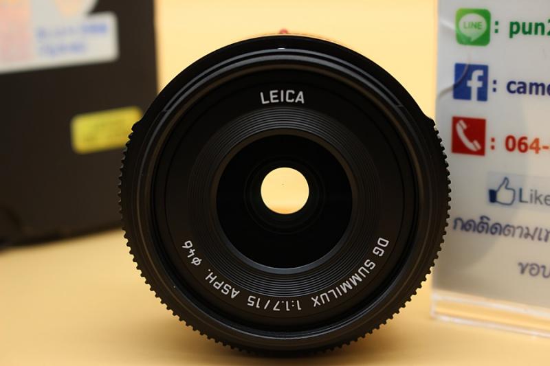 ขาย Lens Panasonic LEICA DG SUMMILUX 15mm F1.7 ASPH สีดำ สภาพสวย อดีตประกันร้าน ไร้ฝ้า รา พร้อม Filter B+W อุปกรณ์พร้อมกล่อง  อุปกรณ์และรายละเอียดของสินค้า