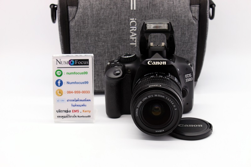 CANON EOS 550D เลนส์18-55mm IS II เมนูไทย ใช้งานน้อย ประกันหมดแล้วครับ ใช้งานปกติ อุปกรณ์พร้อมกระเป๋า