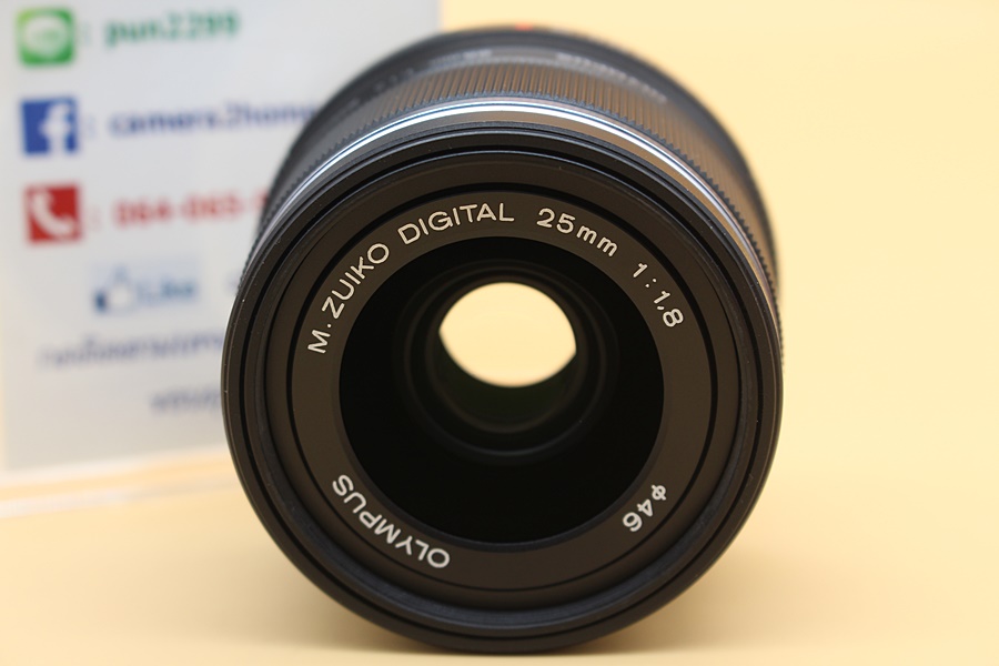 ขาย Lens Olympus M.Zuiko 25mmF1.8(สีดำ) อดีตประกันร้าน สภาพสวยใหม่ ไร้ฝ้า รา   อุปกรณ์และรายละเอียดของสินค้า 1.Lens Olympus M.Zuiko 25mmF1.8 (สีดำ) 2.Filte