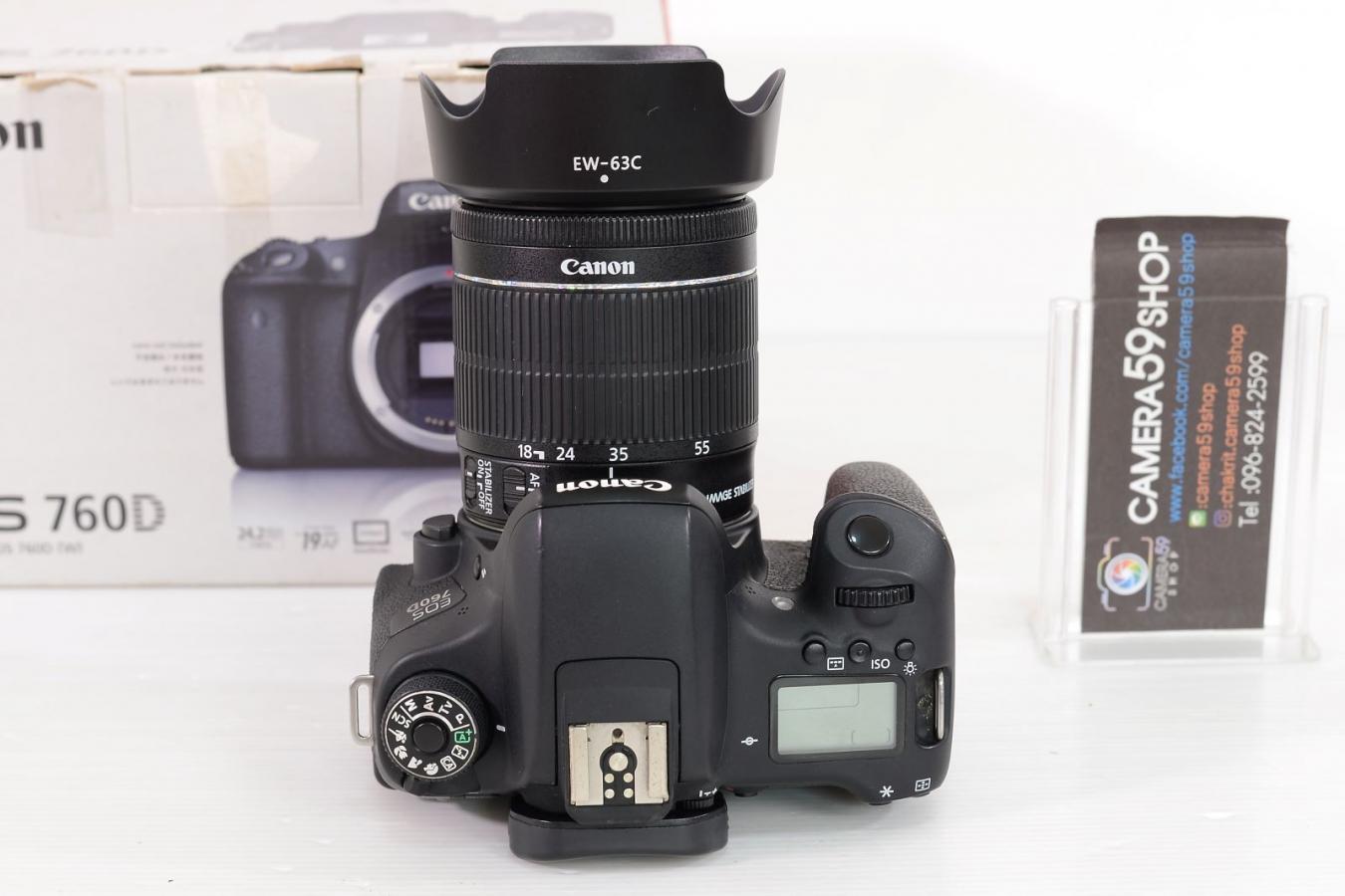 Canon 760D Lens 18-55mm.STM WiFi 24.2MP ทัสกรีน ยกกล่อง