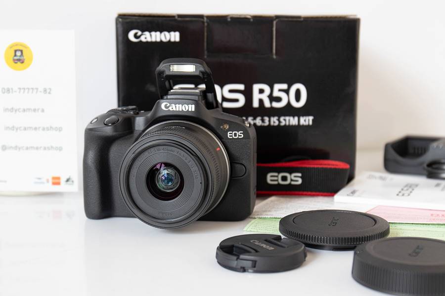 Canon EOS R50 RF-S18-45mm สภาพใหม่ ประศูนย์กันยาวๆ