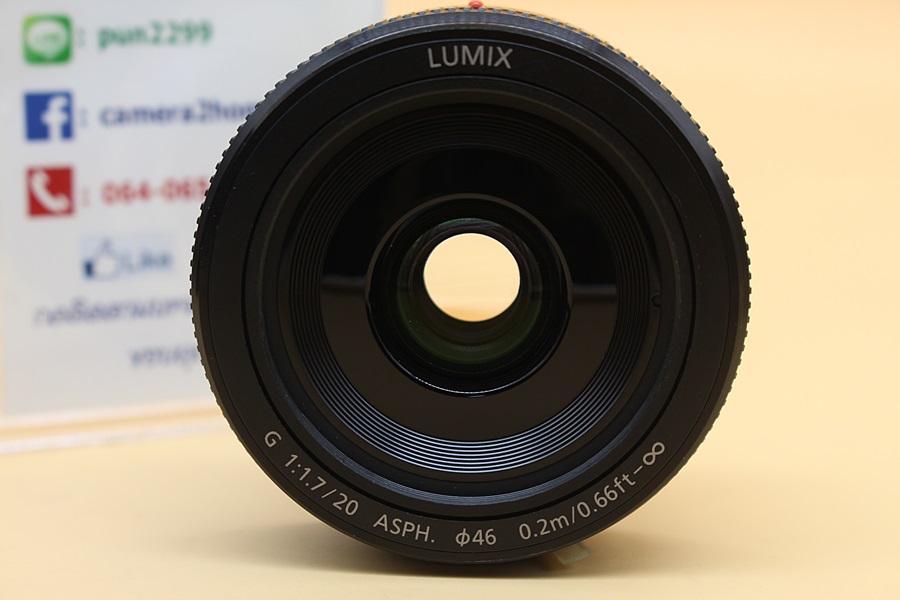 ขาย Lens Panasonic 20mm F1.7 II ASPH สีดำ สภาพสวย อดีตประกันศูนย์ ไร้ฝ้า รา  อุปกรณ์และรายละเอียดของสินค้า 1.Lens Panasonic 20mm F1.7 II ASPH สีดำ 2.ฝาปิด 