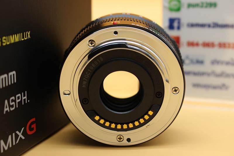 ขาย Lens Panasonic LEICA DG SUMMILUX 15mm F1.7 ASPH สีดำ สภาพสวย อดีตประกันร้าน ไร้ฝ้า รา พร้อม Filter B+W อุปกรณ์พร้อมกล่อง  อุปกรณ์และรายละเอียดของสินค้า