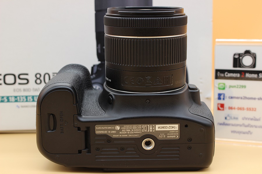 ขาย Canon EOS 80D + Lens EFS 18-55mm IS STM อดีตประกันร้าน สภาพสวย ชัตเตอร์ 4,619 รูป จอทัชสกรีน มีWIFIในตัว เมนูภาษาไทย อุปกรณ์ครบกล่อง  อุปกรณ์และรายละเอ
