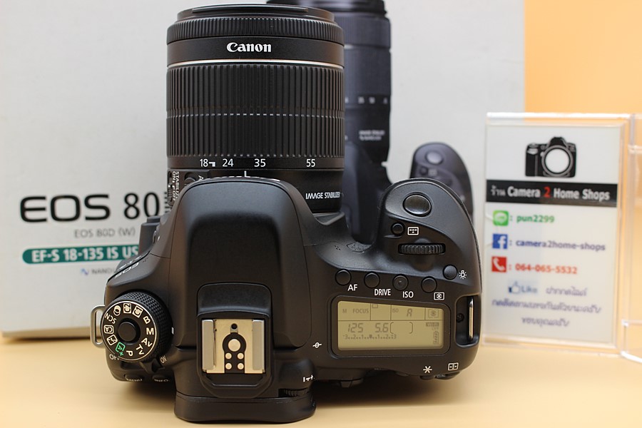 ขาย Canon EOS 80D + Lens 18-55mm IS STM อดีตประกันร้าน สภาพสวย ชัตเตอร์ 7,510 รูป เมนูไทย อุปกรณ์ครบกล่อง มีWiFiในตัว จอติดฟิล์มแล้ว  อุปกรณ์และรายละเอียดข