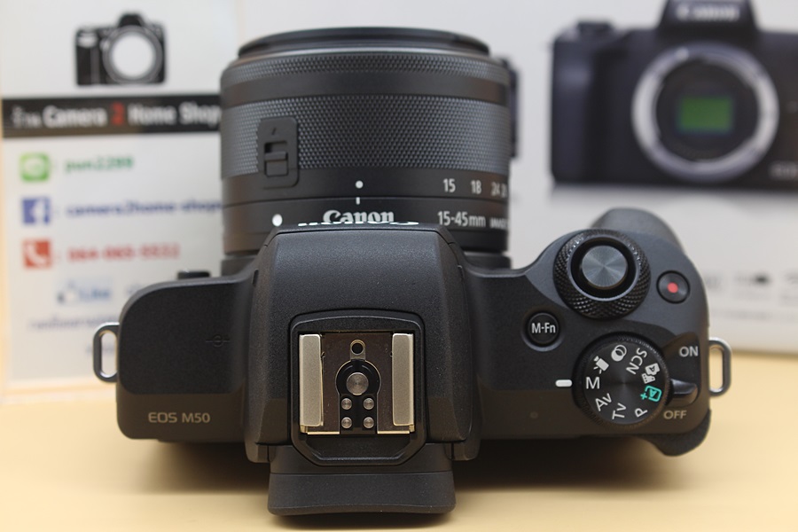 ขาย Canon EOS M50 + LENS 15-45mm IS STM (สีดำ) สภาพสวยใหม่มาก เครื่องศูนย์ จอทัชสรีน เมนูไทย อุปกรณ์ครบกล่อง จอติดฟิล์มแล้ว  อุปกรณ์และรายละเอียดของสินค้า 