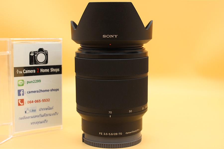 ขาย Lens Sony FE 28-70mm. F3.5-5.6 OSS สภาพสวยใหม่ ไร้ฝ้า รา ตัวหนังสือคมชัด พร้อมHOOD  อุปกรณ์และรายละเอียดของสินค้า 1.Lens Sony FE 28-70mm. F3.5-5.6 OSS 