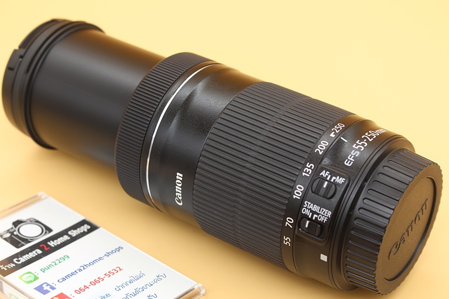 ขาย Lens Canon EF-S 55-250mm IS STM สภาพสวยใหม่ ไร้ฝุ่น ฝ้า รา ตัวหนังสือคมชัดพร้อม Filter  อุปกรณ์และรายละเอียดของสินค้า 1.Lens Canon EF-S 55-250mm IS STM