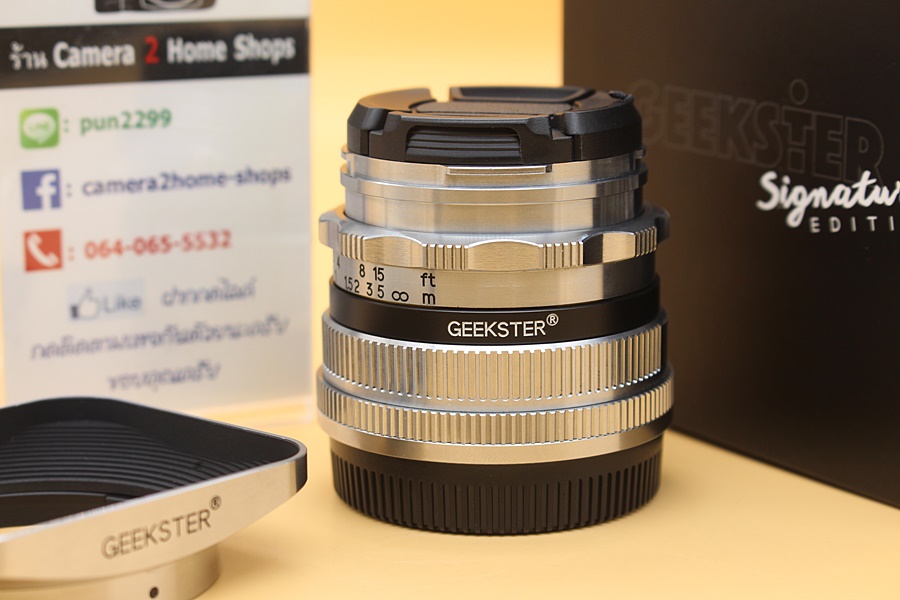 ขาย Lens GEEKSTER 35mm f1.1 Signature Edition (For M4/3)สีเงิน รุ่นพิเศษผลิตแค่200ชิ้น สภาพสวย อุปกรณ์พร้อมกล่อง  อุปกรณ์และรายละเอียดของสินค้า 1.Lens GEEK