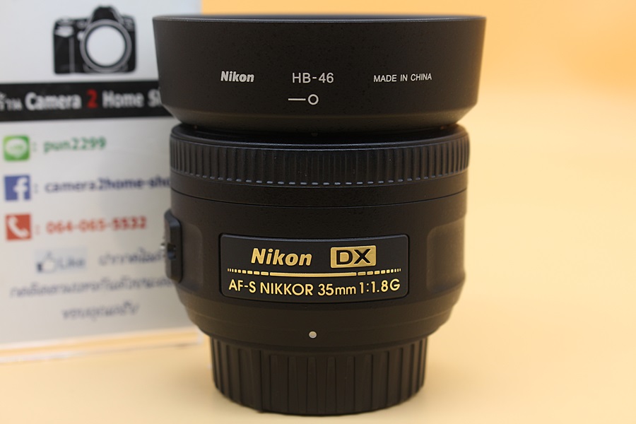 ขาย Lens Nikon DX AF-S 35mm F1.8G สภาพสวย อดีตร้าน ไร้ฝ้า รา อุปกรณ์พร้อมFilter  อุปกรณ์และรายละเอียดของสินค้า 1.Lens Nikon DX AF-S 35mm F1.8G 2.Hood 3.Fil