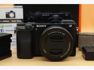 ขาย SONY A6300 + Lens kit 16-50mm (สีดำ) สภาพสวย ชัตเตอร์ 1,xxx รูป อดีตประกันร้าน เมนูไทย มีWIFIในตัว จอติดฟิล์มแล้ว อุปกรณ์พร้อมกล่อง