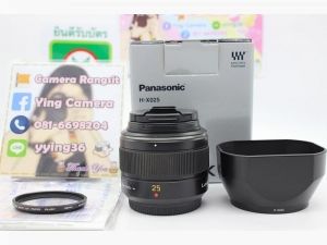 ขาย Lens Panasonic Leica DG Summilux 25mm F/1.4 ASPH(สีดำ) สภาพสวย ไม่มีฝ้า รา ตัวหนังสือคมชัด อดีตประกันศูนย์ อุปกรณ์ครบกล่อง